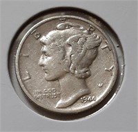 SILVER MERCURY DIME-1944-D