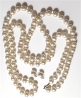 IMITATION PEARLS MARKED HONG KONG W/ EARRINGS