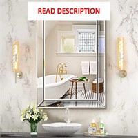 $140  22x32 Frameless Bathroom Vanity Wall Mirror