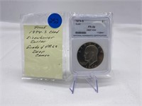 1974-S Eisenhower Dollar Clad Graded PR-69