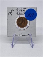 1955-S Lincoln Wheat Penny Uncirculated