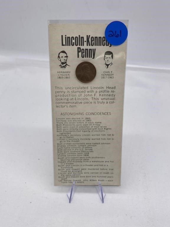 Lincoln-Kennedy Penny This Uncirculated Lincoln