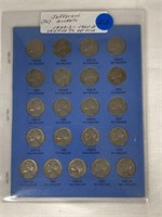 21-Jefferson Nickels 1952-S 1961-D Very Fine