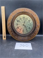 Tiara Amber Glass Clock