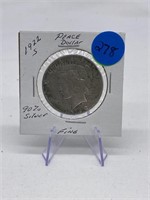 1922-S Peace Silver Dollar 90% Fine