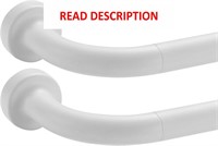 $46  2pk White Disc Curtain Rods  28-48  Aluminum