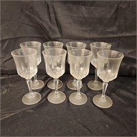8 CRYSTAL STEMWARE GLASSES