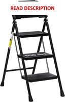 $43  3-Step EFFIELER Ladder  500 lbs  Steel  Black