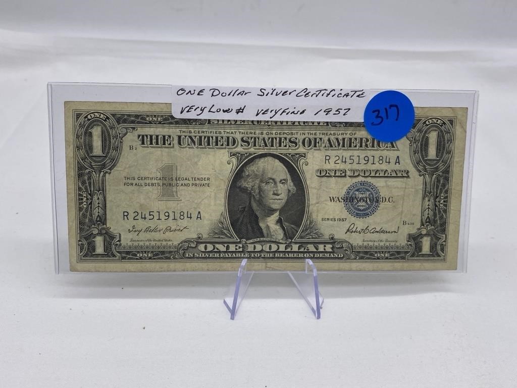 1957 One Dollar Silver Certificate Very Low #