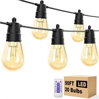LED Outdoor Patio String Lights 50Ft