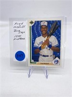 Baseball Card-Fred McGriff Blue Jays 1990
