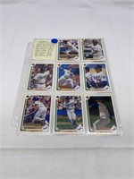 Baseball Cards-Dodgers 1990 Season 8-Card Set