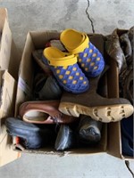Box of Boots, Shoes, Crocks