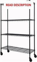 $60  4-Shelf Adjustable Storage Unit  Black