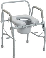 $135  Drive Medical Padded Commode Chair  Gray