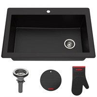 $280  Forteza 33 Black Granite Kitchen Sink