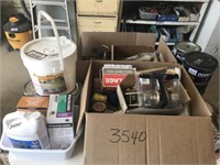 3 Boxes of Misc Paint Supplies & Paint