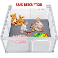 $60  TODALE Baby Playpen  Indoor & Outdoor  Grey