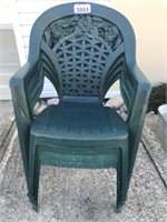 Green Plastic Lawn Chairs /EACH