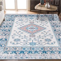 $68  6x9 Bohemian Rug  Light Blue/Grey  Non-Slip