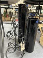 Metal Bottle Display/Holder 18"H & Black Glass