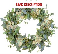 $50  24 In Green Leaf Berry Grapevine Door Wreath