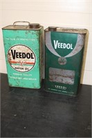 2 Veedol 1Gal Oil Tins