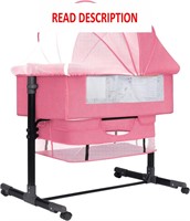 $120  Bedside Bassinet  Adjustable  Pink Crib