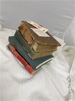 4-Old Hard Back Books-Spines Rough-Novels