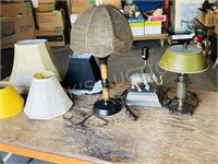 vintage table lamps & shades