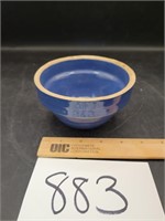 Unmarked Blue Stoneware Bowl
