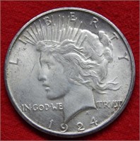 1924 S Peace Silver Dollar