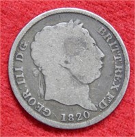 1820 Great Britain Silver Shilling
