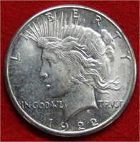 1922 S Peace Silver Dollar