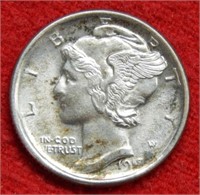 1918 D Mercury Silver Dime