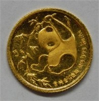 1985 China Panda 1/20th Ounce Gold