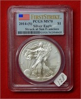 2014 (S) American Eagle PCGS MS70 1 Ounce Silver