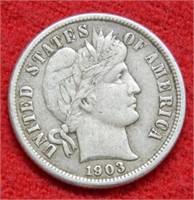 1903 O Barber Silver Dime