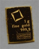 1 Gram Gold Bar