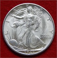 1946 S Walking Liberty Silver Half Dollar