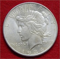 1934 D Peace Silver Dollar