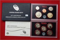 2017 Enhanced UNC Coin Set -- 10 Coins Total