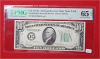 1934 C $10 Federal Reserve Note NY, NY PMG 65 EPQ