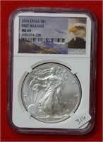 2015 American Eagle NGC MS69 1 Ounce Silver