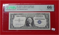 1957 A $1 Silver Certificate PMG 66 EPQ Star Note
