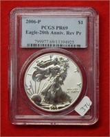 2006 P American Eagle PCGS PR69 1 Ounce Silver