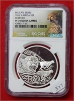 2016 South Africa Silver 2R NGC PF70Ultra Cameo