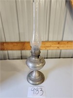 Metal Oil Lamp 23" tall