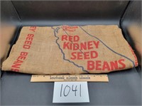 Vintage Red Kidney Seed Bag