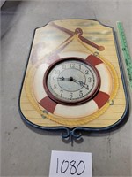 Wood and Metal Nautical Theme Clock 16x24